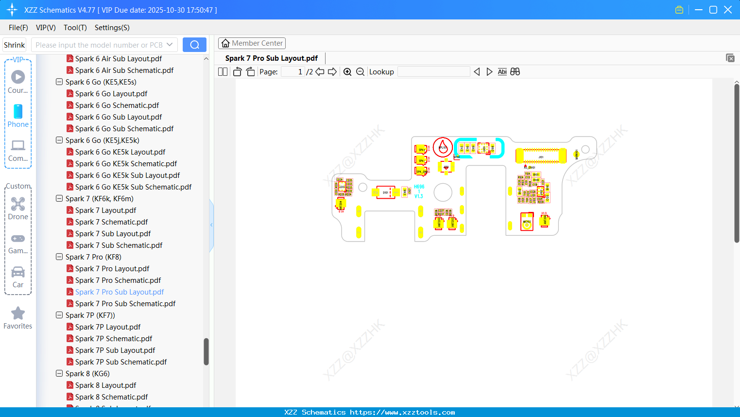 Tecno Spark 7 Pro Sub Layout